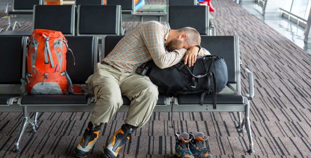 Man Waiting an Airport Man Waiting an Airport