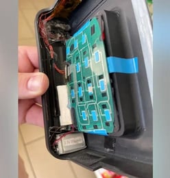 Photo of a card skimming device Photo of a card skimming device