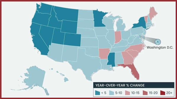 Graphic of CoreLogic data showing state disparities