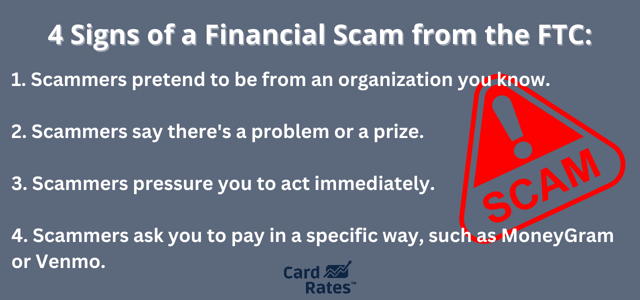Signs of a Financial Scam Graphic Signs of a Financial Scam Graphic