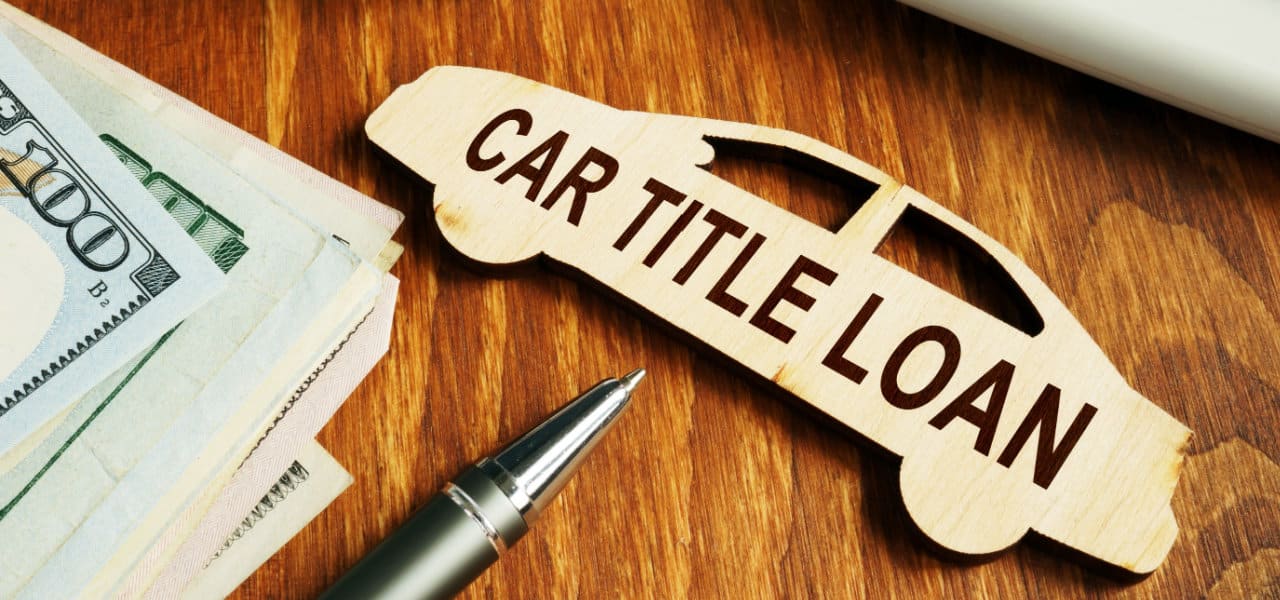 Car Title Loan Concept, Cash and Calculator