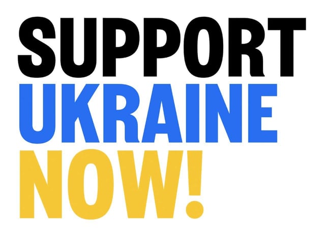 Graphic of Support Ukraine Now logo