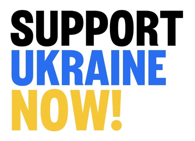 Graphic of Support Ukraine Now logo Graphic of Support Ukraine Now logo