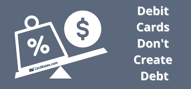 Debit Card Graphic, Tipping Scale and Text Debit Card Graphic, Tipping Scale and Text