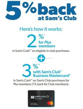 Screenshot of the Sam's Club Business Mastercard details Screenshot of the Sam's Club Business Mastercard details