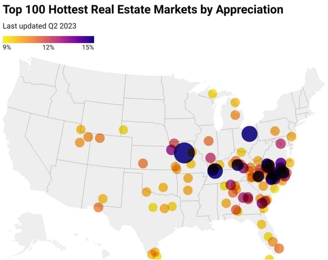 Graphic of SparkRental heatmap