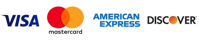 Visa, Mastercard, American Express, and Discover Logos Visa, Mastercard, American Express, and Discover Logos