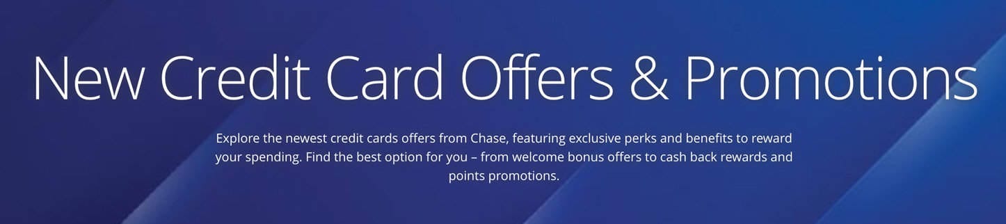 Screenshot of Chase offers and promotions banner