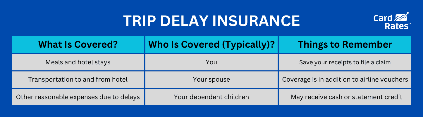 Trip delay insurance graphic