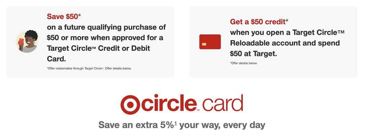 Screenshot of Target Circle Card benefits