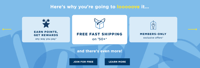 Old Navy loyalty program screenshot
