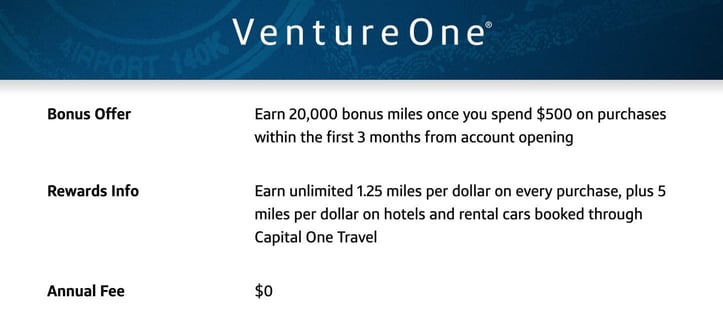 Screenshot from the Capital One website
