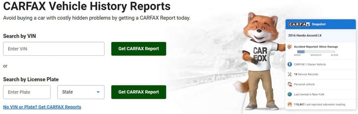 vehicle history report search tool