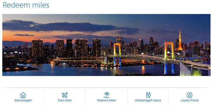 American Airlines miles redemption screenshot American Airlines miles redemption screenshot