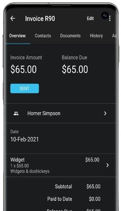 Invoice Ninja create and email client invoices