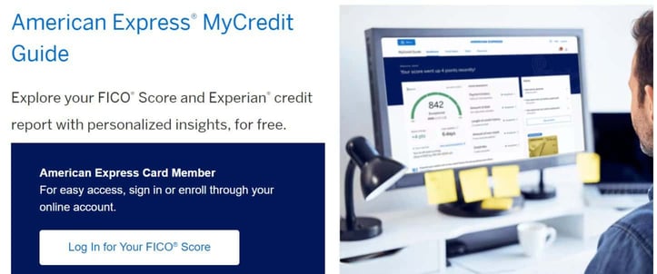 Screenshot of the American Express MyCredit Guide website