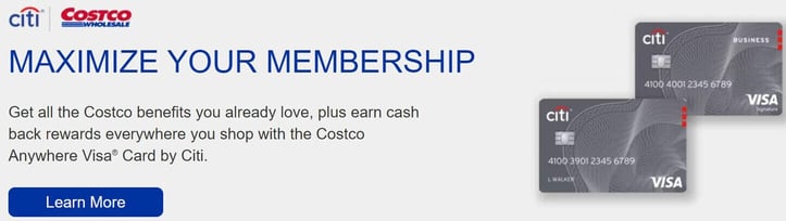 Costco membership details screenshot