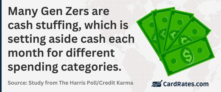 Many Gen Zers are cash stuffing, which is setting aside cash each month for different spending categories. Many Gen Zers are cash stuffing, which is setting aside cash each month for different spending categories.