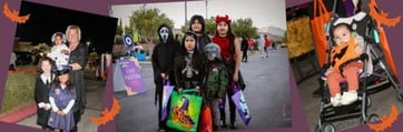 Famillies at halloween bash