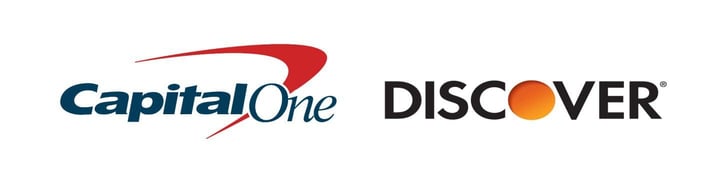 Capital One and Discover logos
