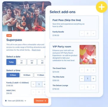 ROLLER's online ticketing interface