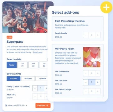 ROLLER's online ticketing interface ROLLER's online ticketing interface