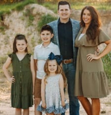 Taylor and Megan Kovar and children