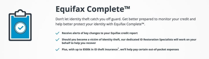 Equifax credit monitoring screenshot Equifax credit monitoring screenshot