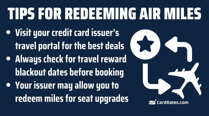 Tips for redeeming air miles Tips for redeeming air miles