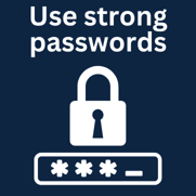 Strong passwords graphic Strong passwords graphic