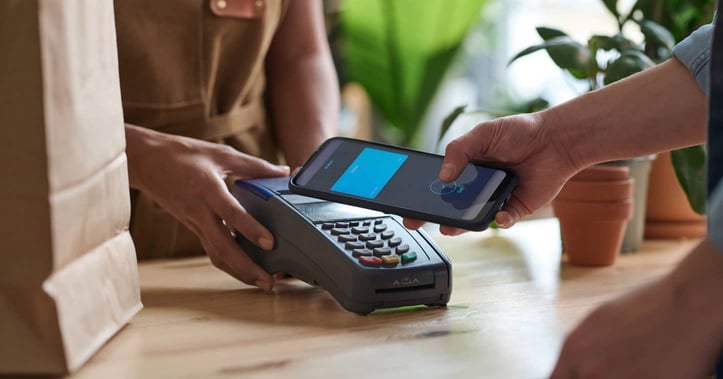 Image showing a mobile wallet contactless payment Image showing a mobile wallet contactless payment