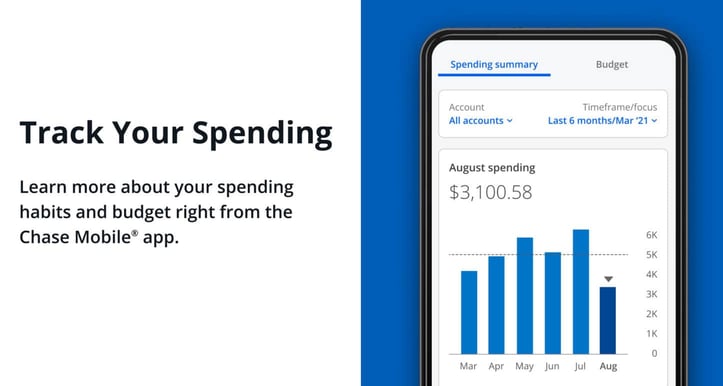Chase Mobile track your spending screenshot Chase Mobile track your spending screenshot