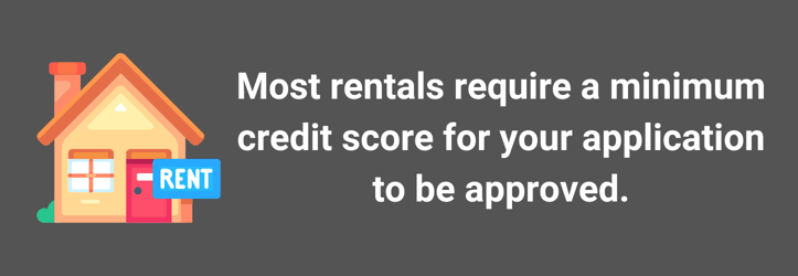 Infographic about minimum credit score required for housing rental Infographic about minimum credit score required for housing rental