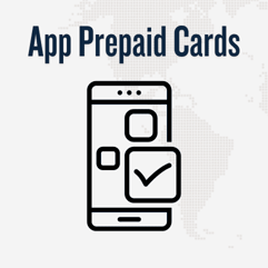 App prepaid cards with phone illustration App prepaid cards with phone illustration