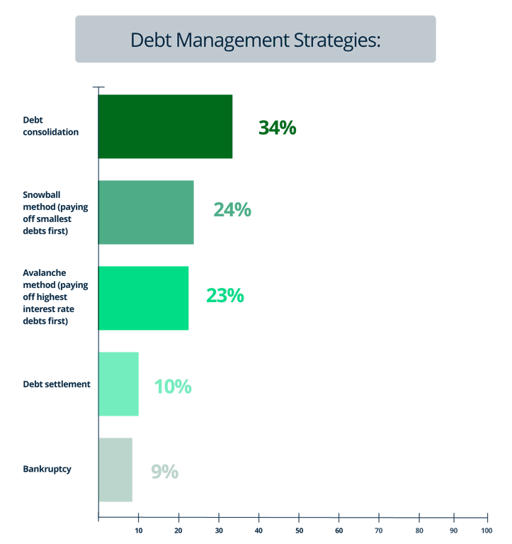 Debt management strategies graphic Debt management strategies graphic