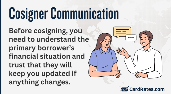 Cosigner communication graphic Cosigner communication graphic
