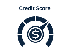 Credit score impact with odometer illustration Credit score impact with odometer illustration