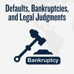 Gavel icon with the word bankruptcy