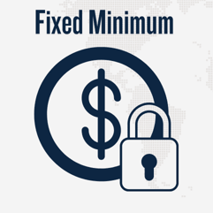 Fixed Minimum Amount with dollar and lock icon Fixed Minimum Amount with dollar and lock icon
