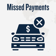 Missed car payment icon