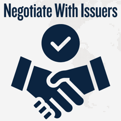 negotiate with issuers graphic negotiate with issuers graphic