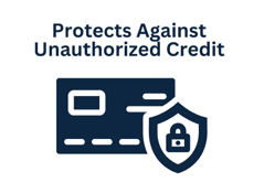 Protection against unauthorized credit with credit card and lock illustration Protection against unauthorized credit with credit card and lock illustration