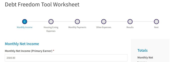 FCAA Debt Freedom Tool Worksheet FCAA Debt Freedom Tool Worksheet