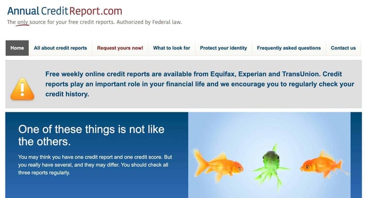 annualcreditreport.com screenshot annualcreditreport.com screenshot