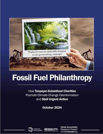 Fossil Fuel Philanthropy report cover