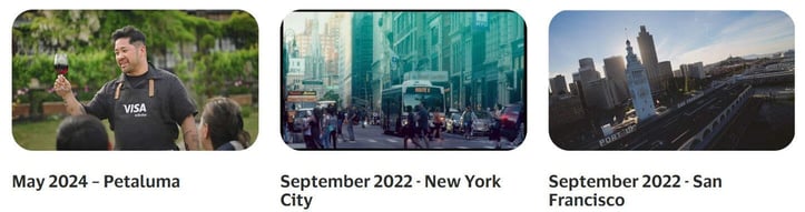 Visa experiences examples