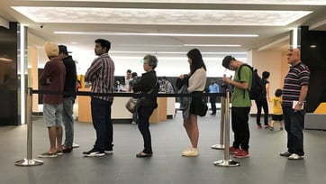 people waiting in line