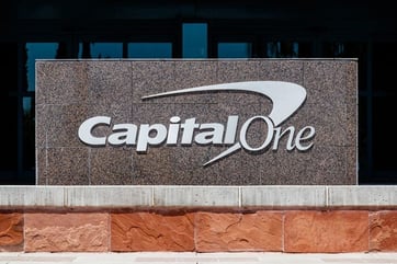 Capital One sign Capital One sign