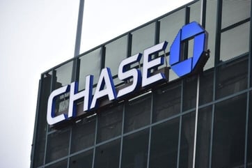 Photo of a Chase Bank Sign Photo of a Chase Bank Sign