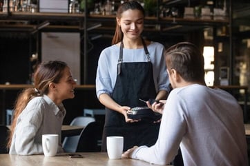 merchant accepting card payment